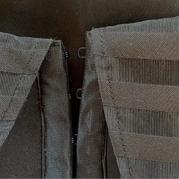 CAMEO ~ Black Department Bustier with Sheer Swing Top Overlay ~ Size Small - Picture 6 of 9